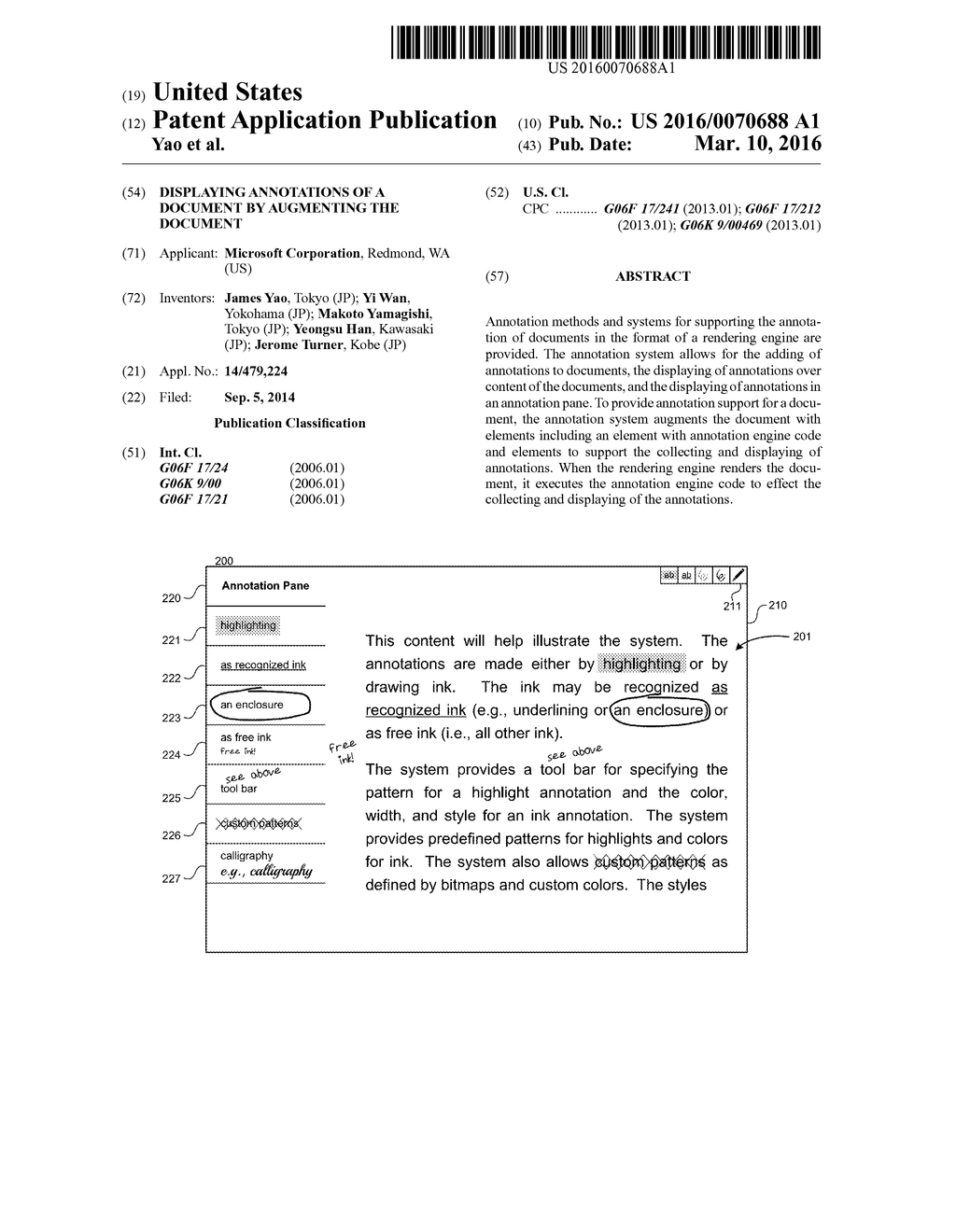 DISPLAYING ANNOTATIONS OF A DOCUMENT BY AUGMENTING THE DOCUMENT - diagram, schematic, and image 01