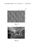 Nonwoven Material Having Discrete Three-Dimensional Deformations With Wide     Base Openings That are Tip Bonded to Additional Layer diagram and image