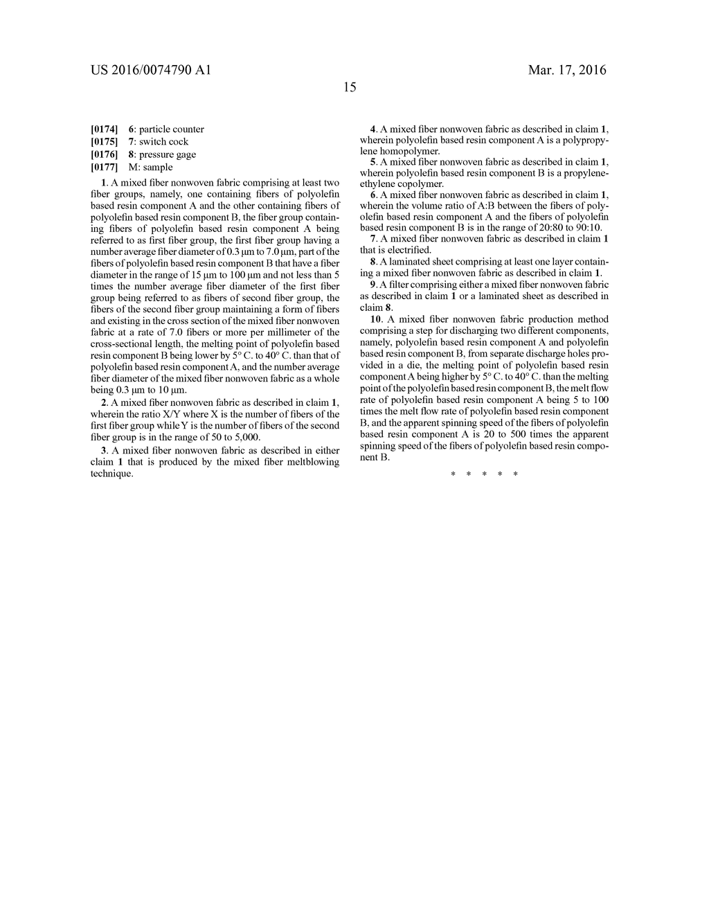 MIXED FIBER NONWOVEN FABRIC AND A PRODUCTION METHOD THEREFOR (AS AMENDED) - diagram, schematic, and image 17