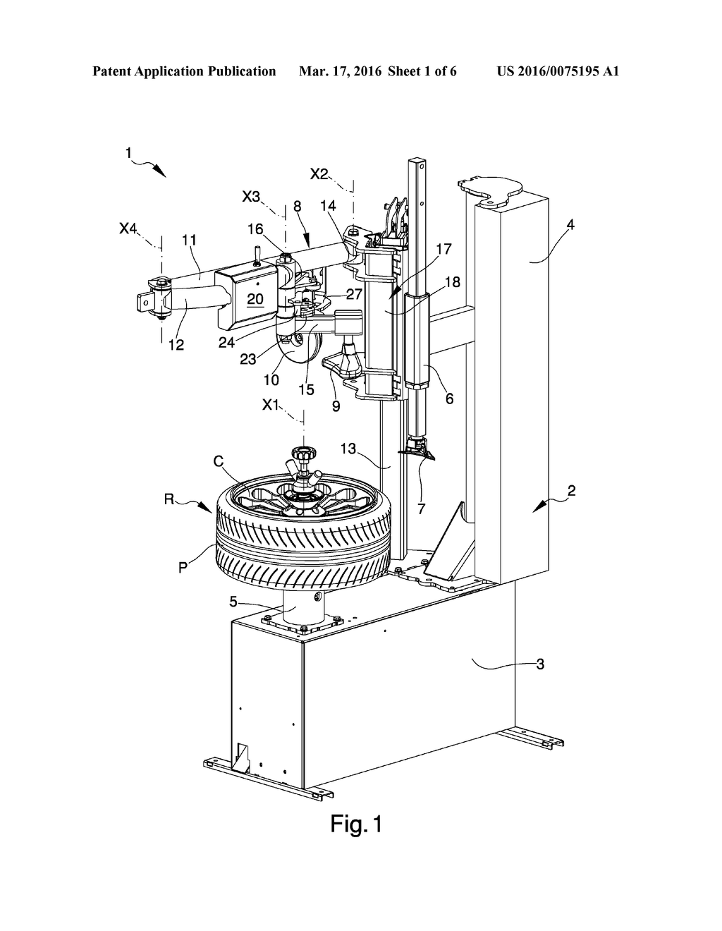 MACHINE FOR REMOVING AND FITTING WHEEL TYRES FOR VEHICLES - diagram, schematic, and image 02