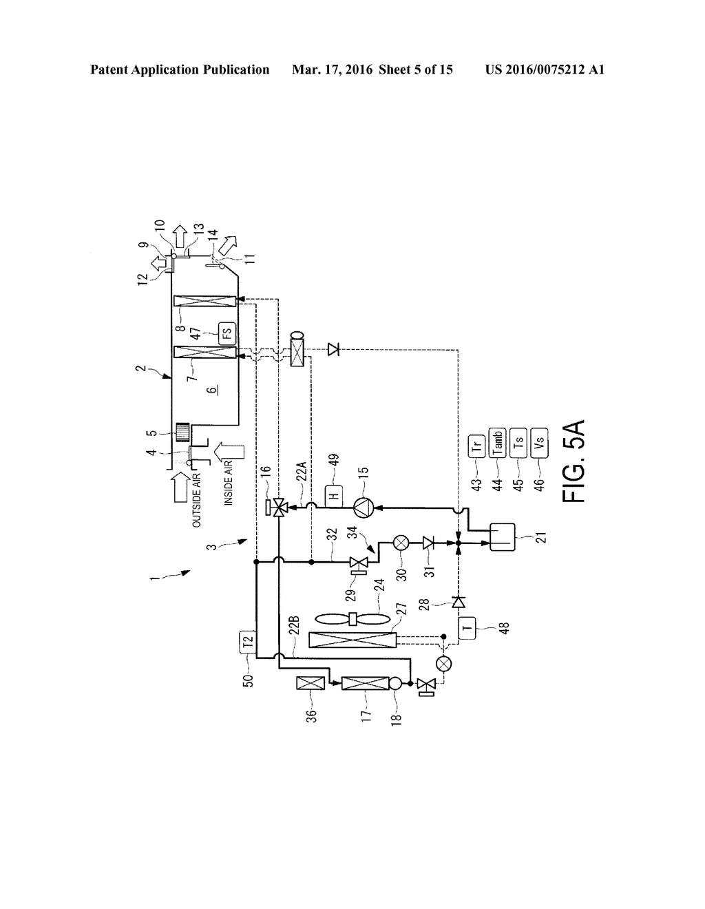 HEAT-PUMP-TYPE VEHICLE AIR CONDITIONING SYSTEM AND DEFROSTING METHOD     THEREOF - diagram, schematic, and image 06