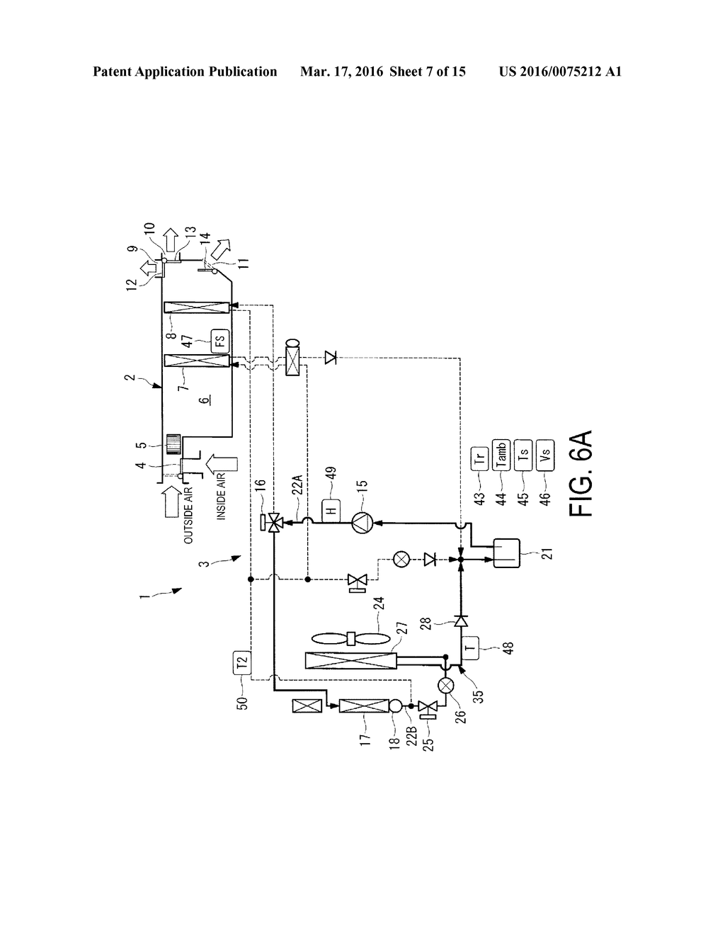 HEAT-PUMP-TYPE VEHICLE AIR CONDITIONING SYSTEM AND DEFROSTING METHOD     THEREOF - diagram, schematic, and image 08