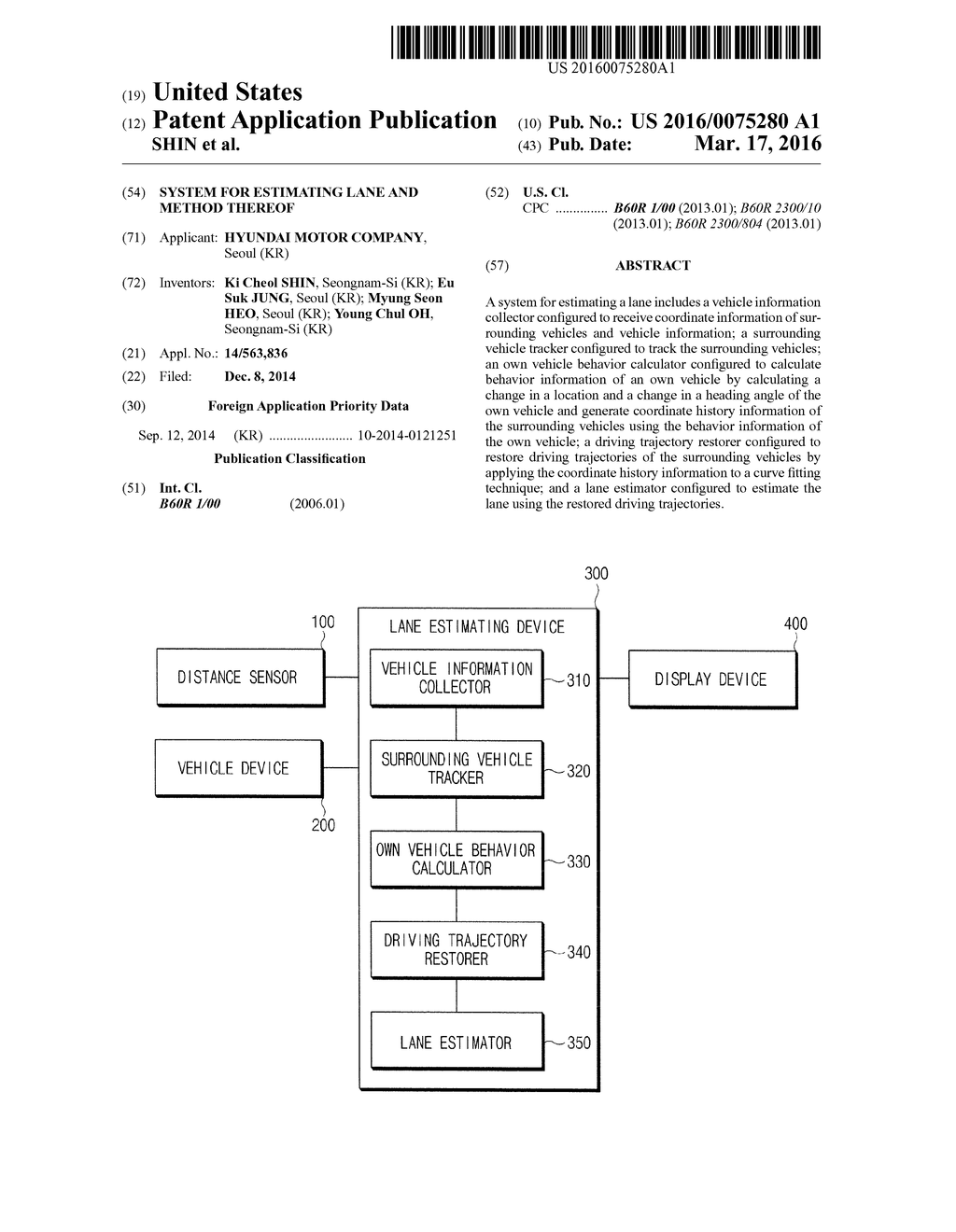 SYSTEM FOR ESTIMATING LANE AND METHOD THEREOF - diagram, schematic, and image 01