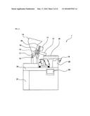 PARTICULATE MATERIAL SUPPLYING APPARATUS WITH A DOWNWARDLY SLANTING     DISCHARGE GUTTER WHICH ROTATES SIDE TO SIDE diagram and image