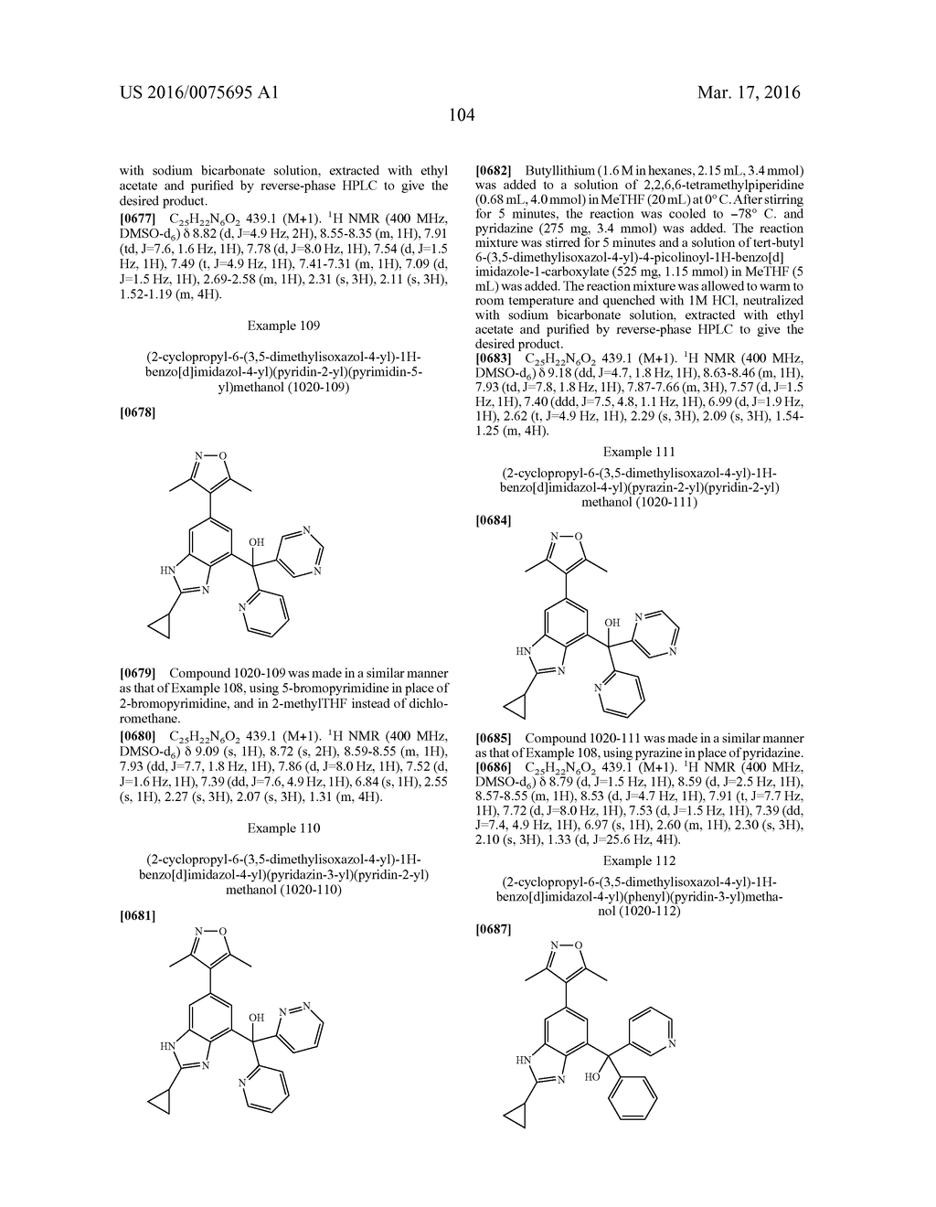 BENZIMIDAZOLE DERIVATIVES AS BROMODOMAIN INHIBITORS - diagram, schematic, and image 109