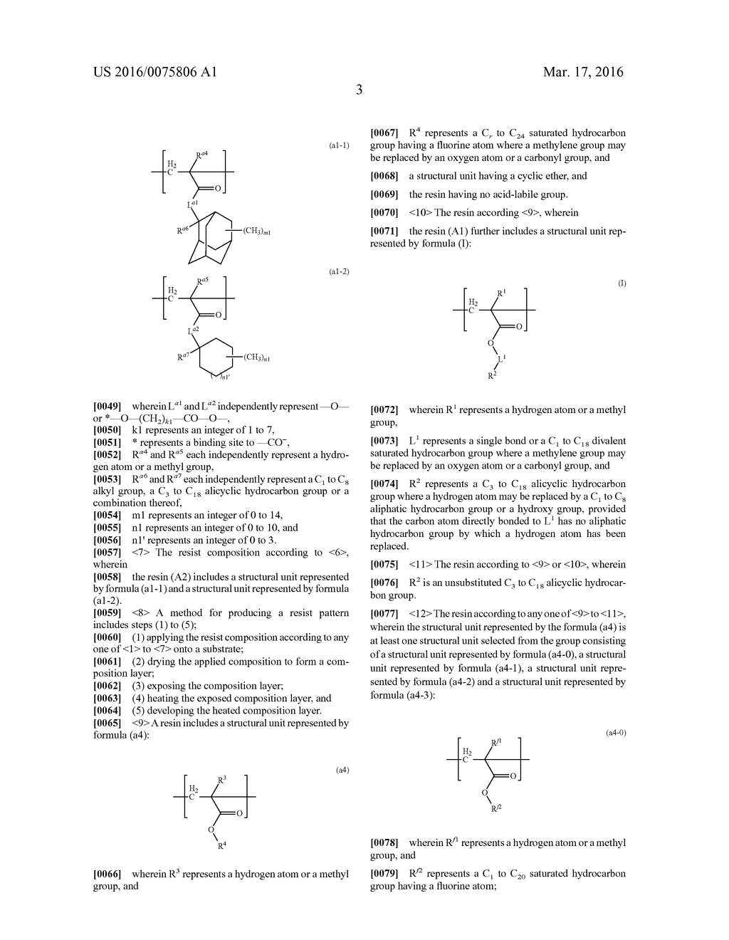 RESIN, RESIST COMPOSITION AND METHOD FOR PRODUCING RESIST PATTERN - diagram, schematic, and image 05