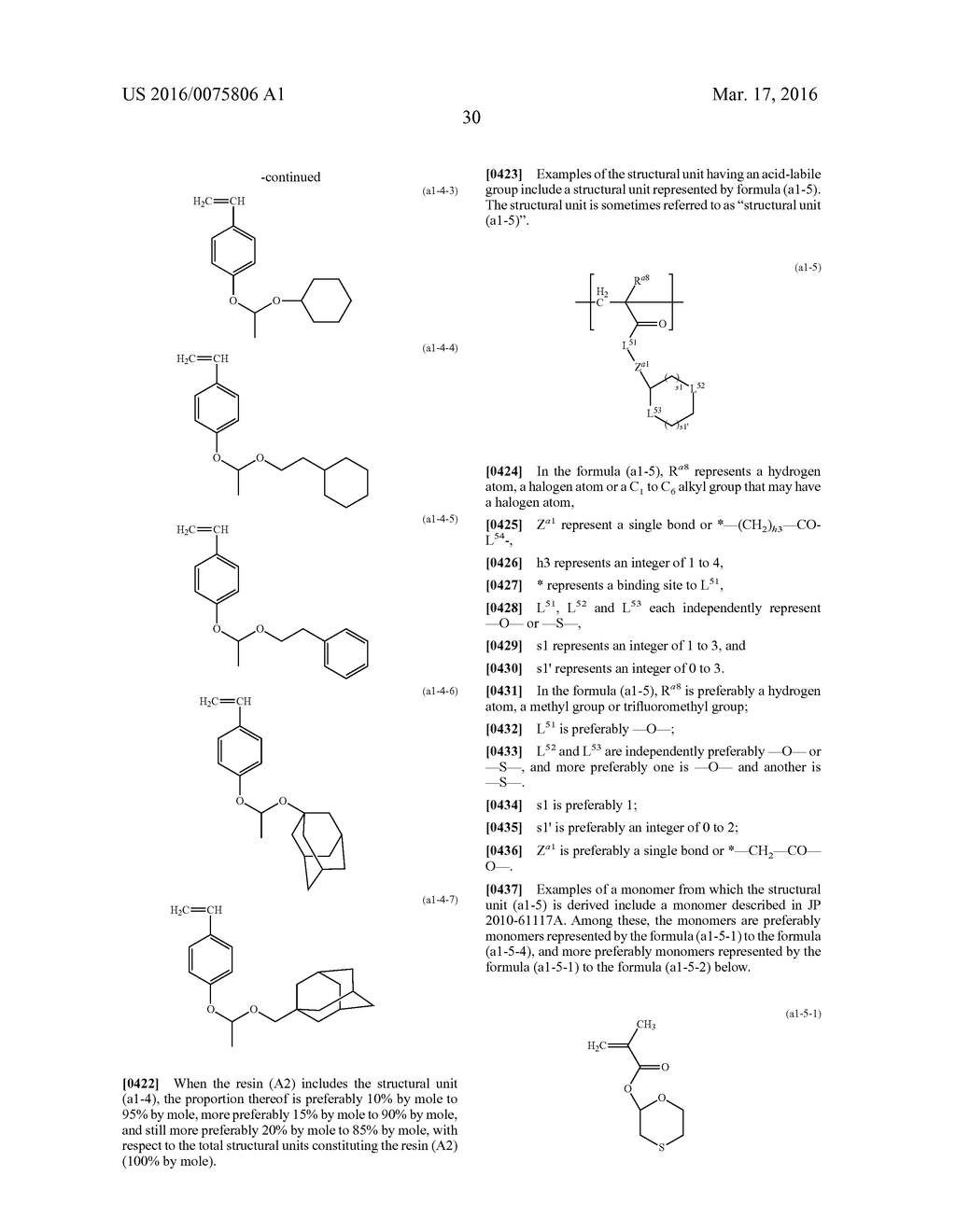 RESIN, RESIST COMPOSITION AND METHOD FOR PRODUCING RESIST PATTERN - diagram, schematic, and image 32