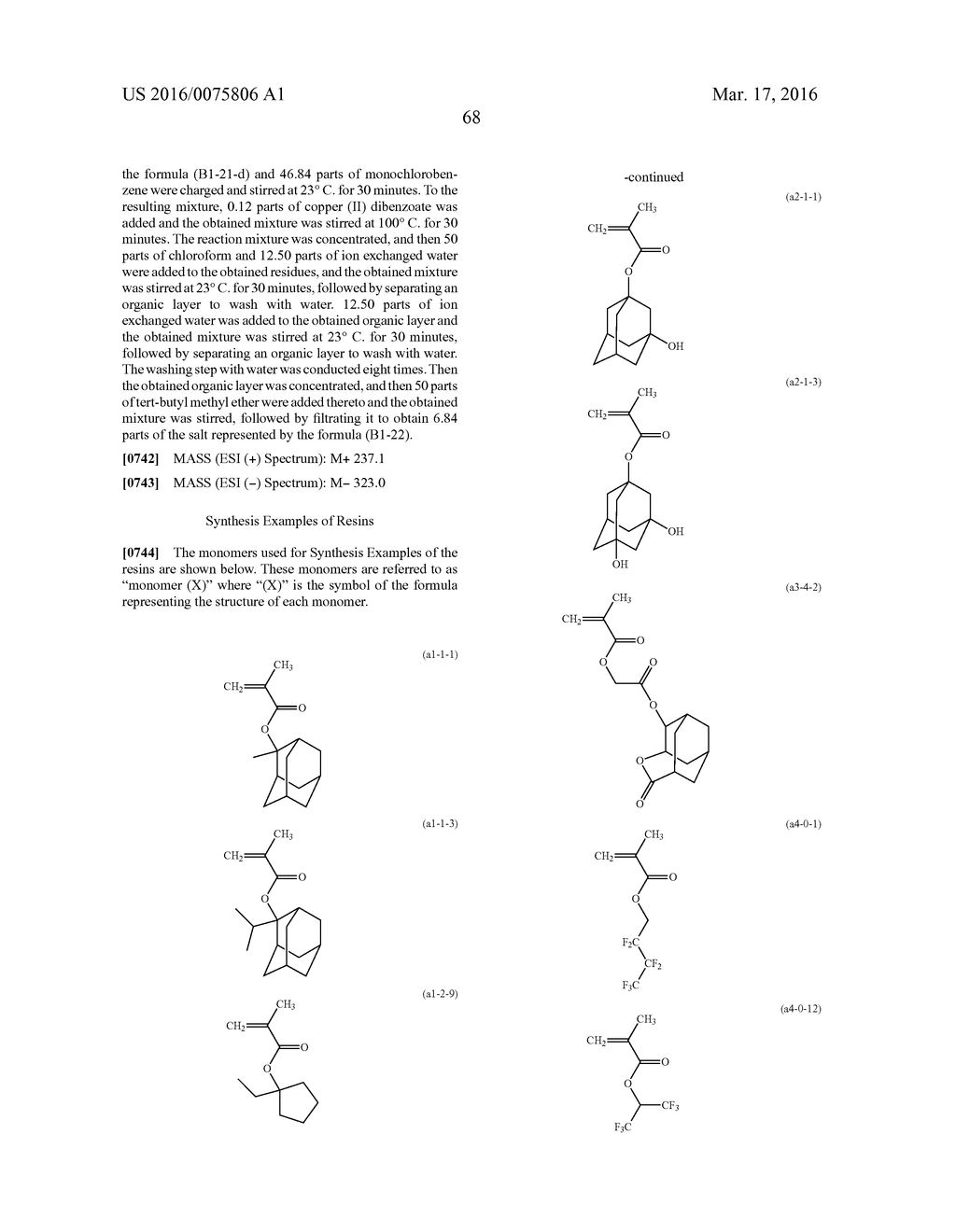 RESIN, RESIST COMPOSITION AND METHOD FOR PRODUCING RESIST PATTERN - diagram, schematic, and image 70