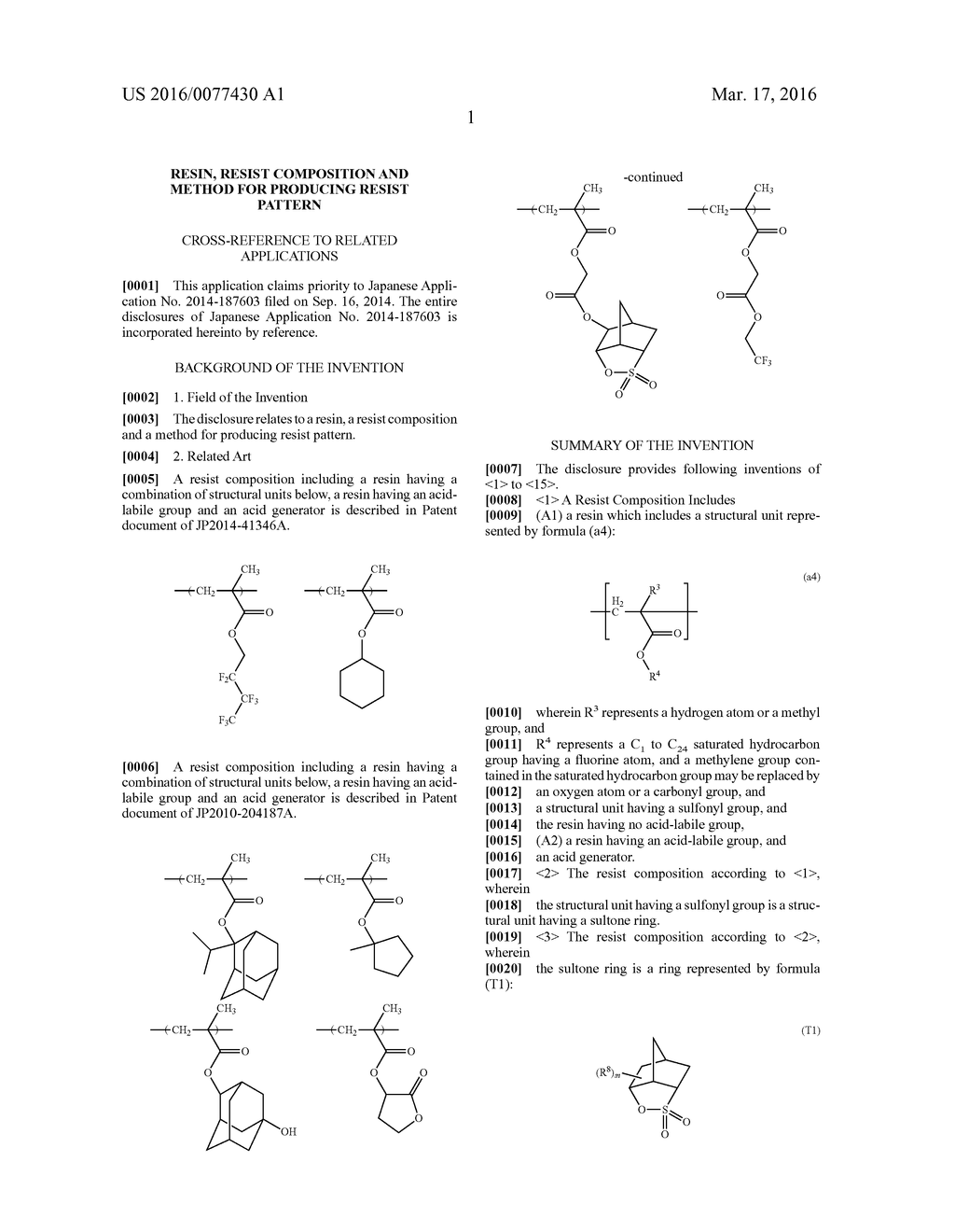 RESIN, RESIST COMPOSITION AND METHOD FOR PRODUCING RESIST PATTERN - diagram, schematic, and image 02