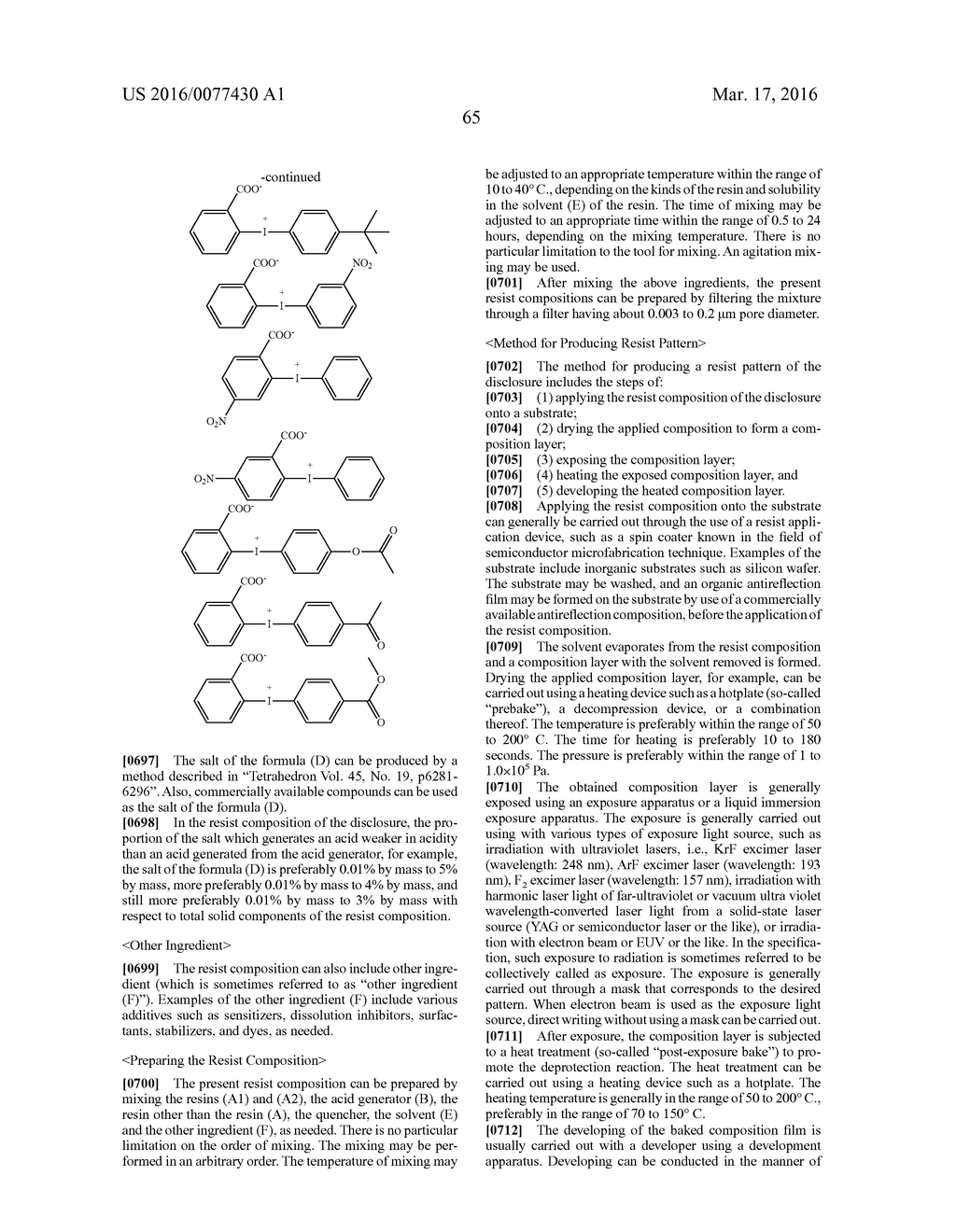 RESIN, RESIST COMPOSITION AND METHOD FOR PRODUCING RESIST PATTERN - diagram, schematic, and image 66