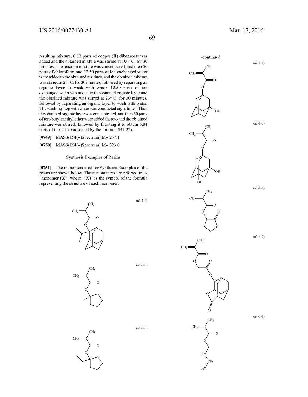 RESIN, RESIST COMPOSITION AND METHOD FOR PRODUCING RESIST PATTERN - diagram, schematic, and image 70