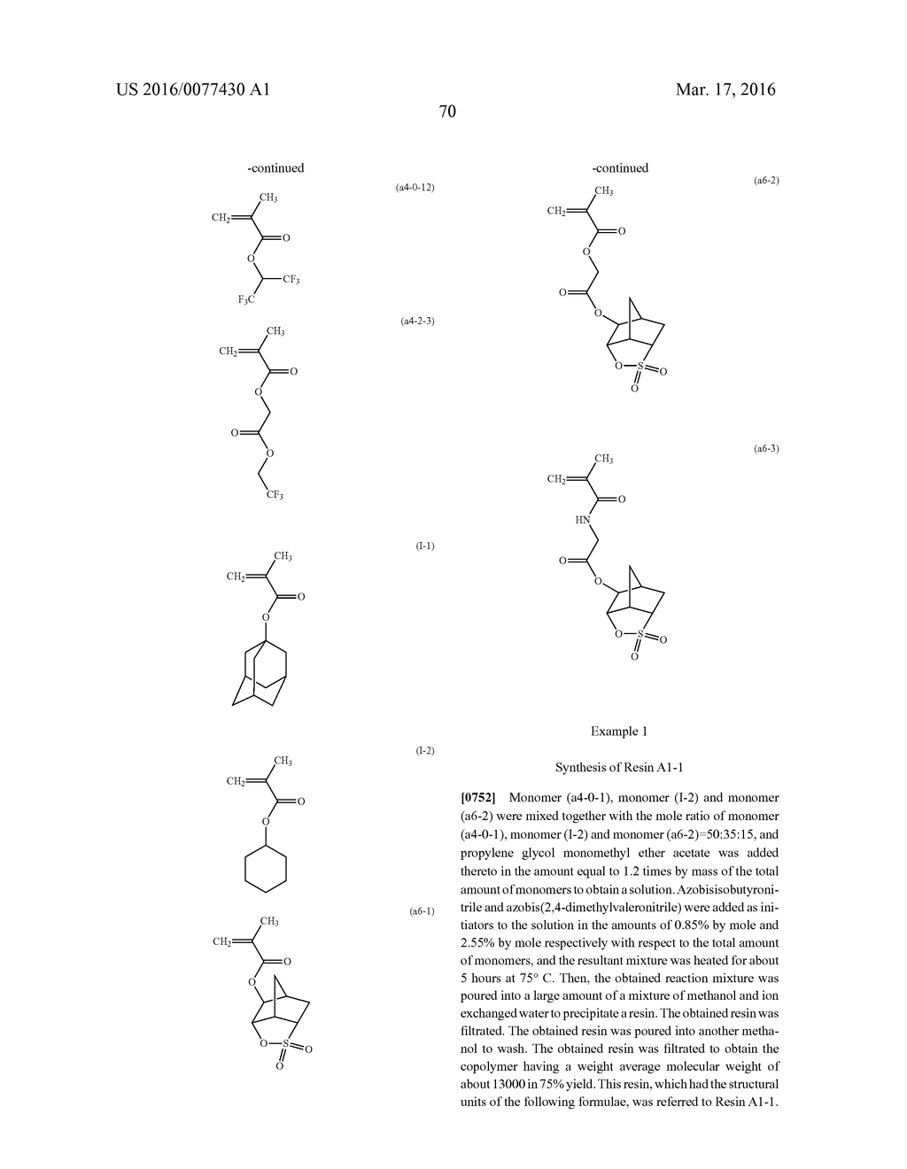 RESIN, RESIST COMPOSITION AND METHOD FOR PRODUCING RESIST PATTERN - diagram, schematic, and image 71