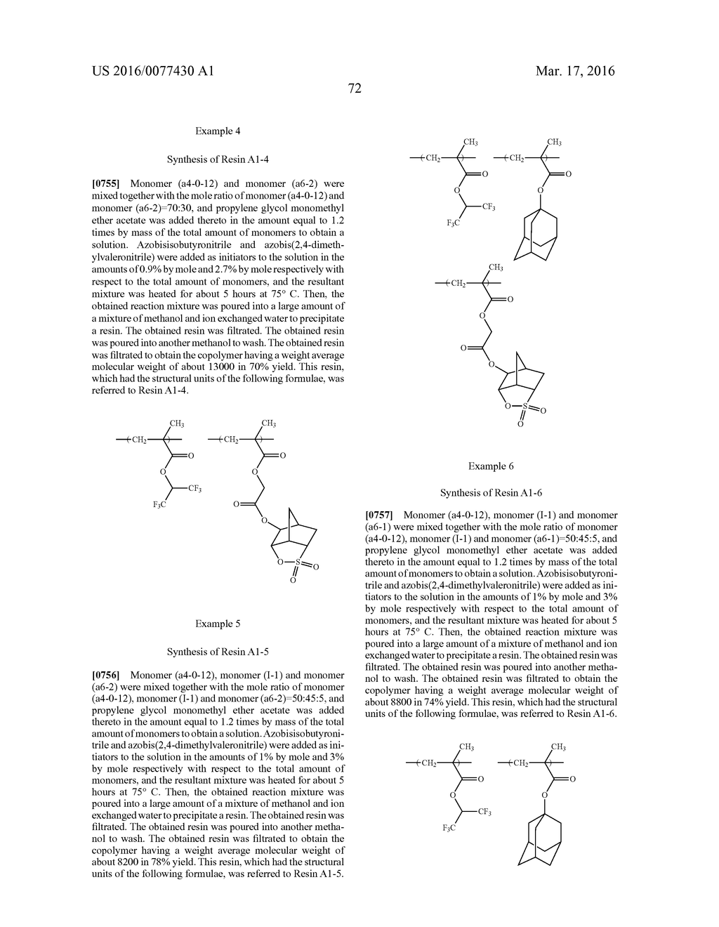 RESIN, RESIST COMPOSITION AND METHOD FOR PRODUCING RESIST PATTERN - diagram, schematic, and image 73
