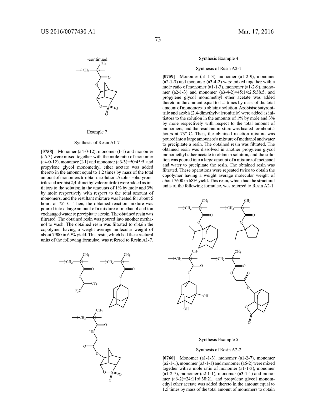 RESIN, RESIST COMPOSITION AND METHOD FOR PRODUCING RESIST PATTERN - diagram, schematic, and image 74