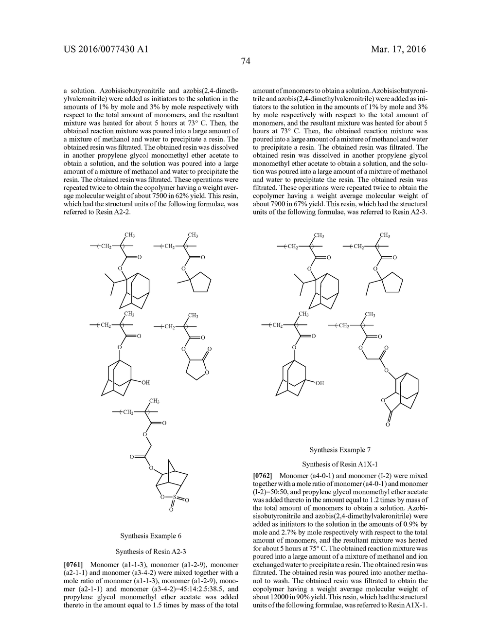 RESIN, RESIST COMPOSITION AND METHOD FOR PRODUCING RESIST PATTERN - diagram, schematic, and image 75