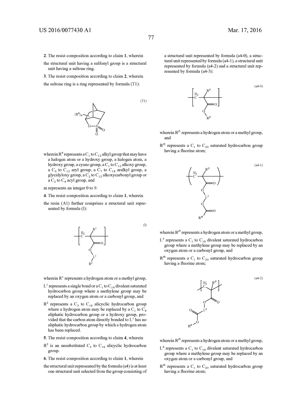 RESIN, RESIST COMPOSITION AND METHOD FOR PRODUCING RESIST PATTERN - diagram, schematic, and image 78