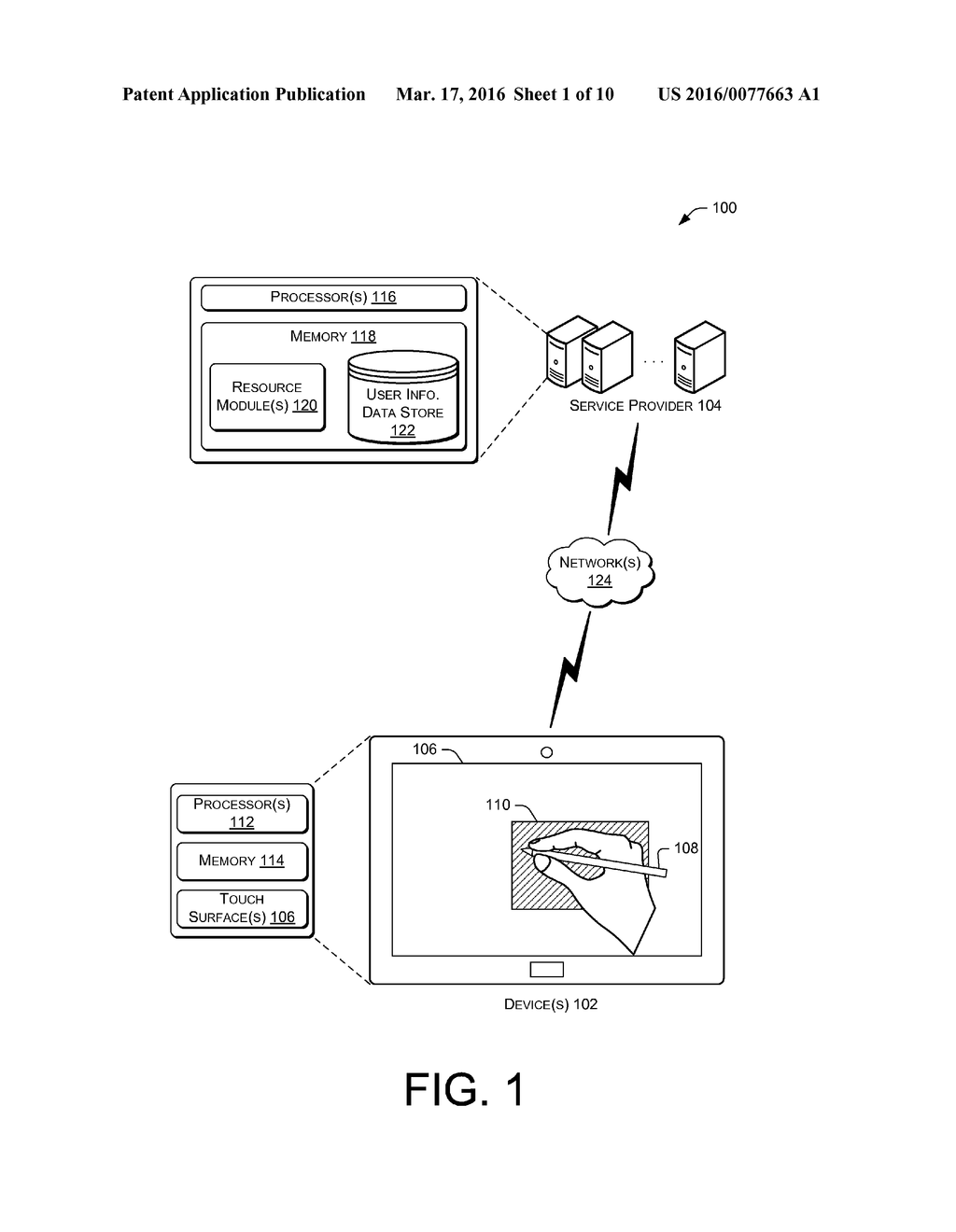 INACTIVE REGION FOR TOUCH SURFACE BASED ON CONTEXTUAL INFORMATION - diagram, schematic, and image 02