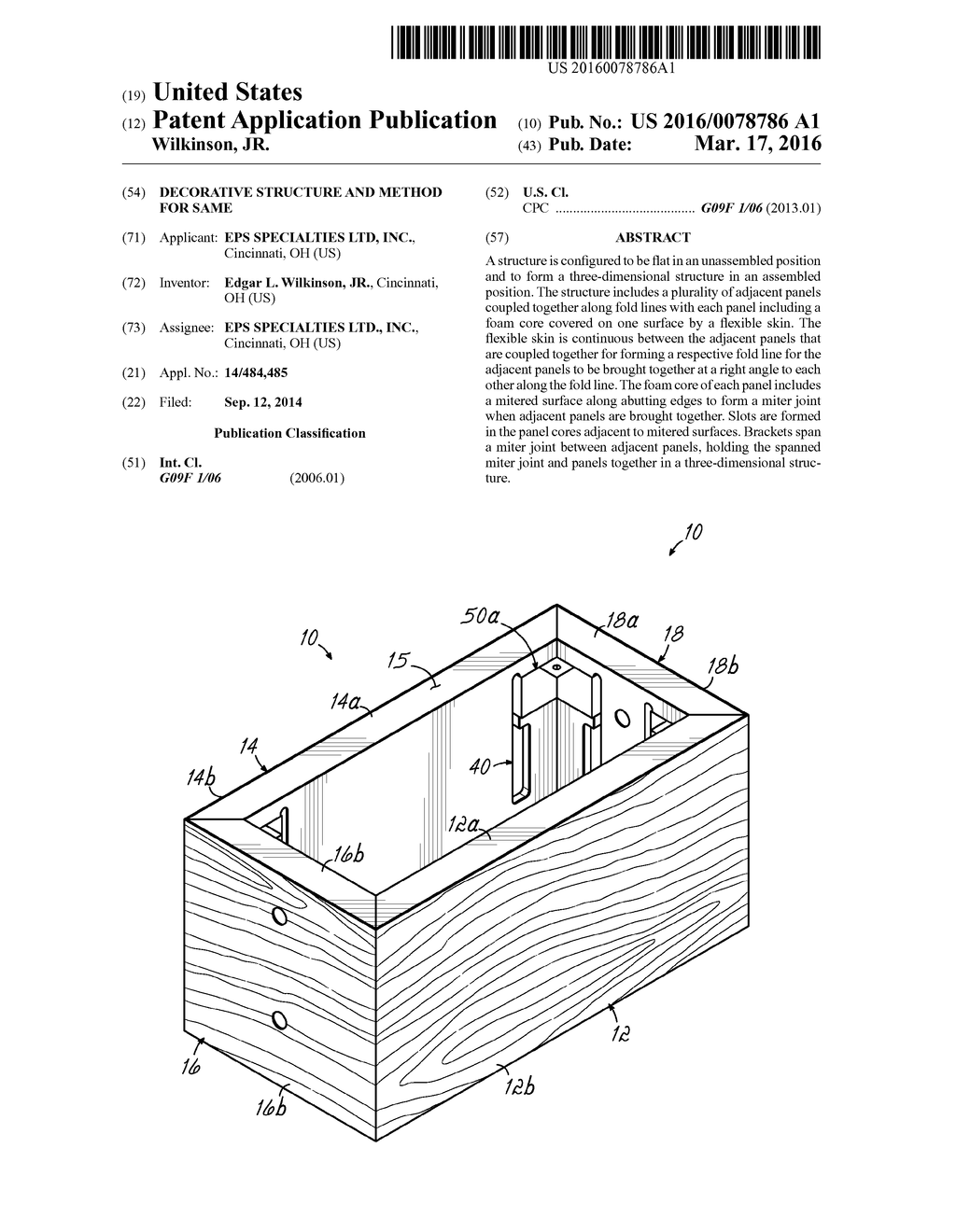 DECORATIVE STRUCTURE AND METHOD FOR SAME - diagram, schematic, and image 01