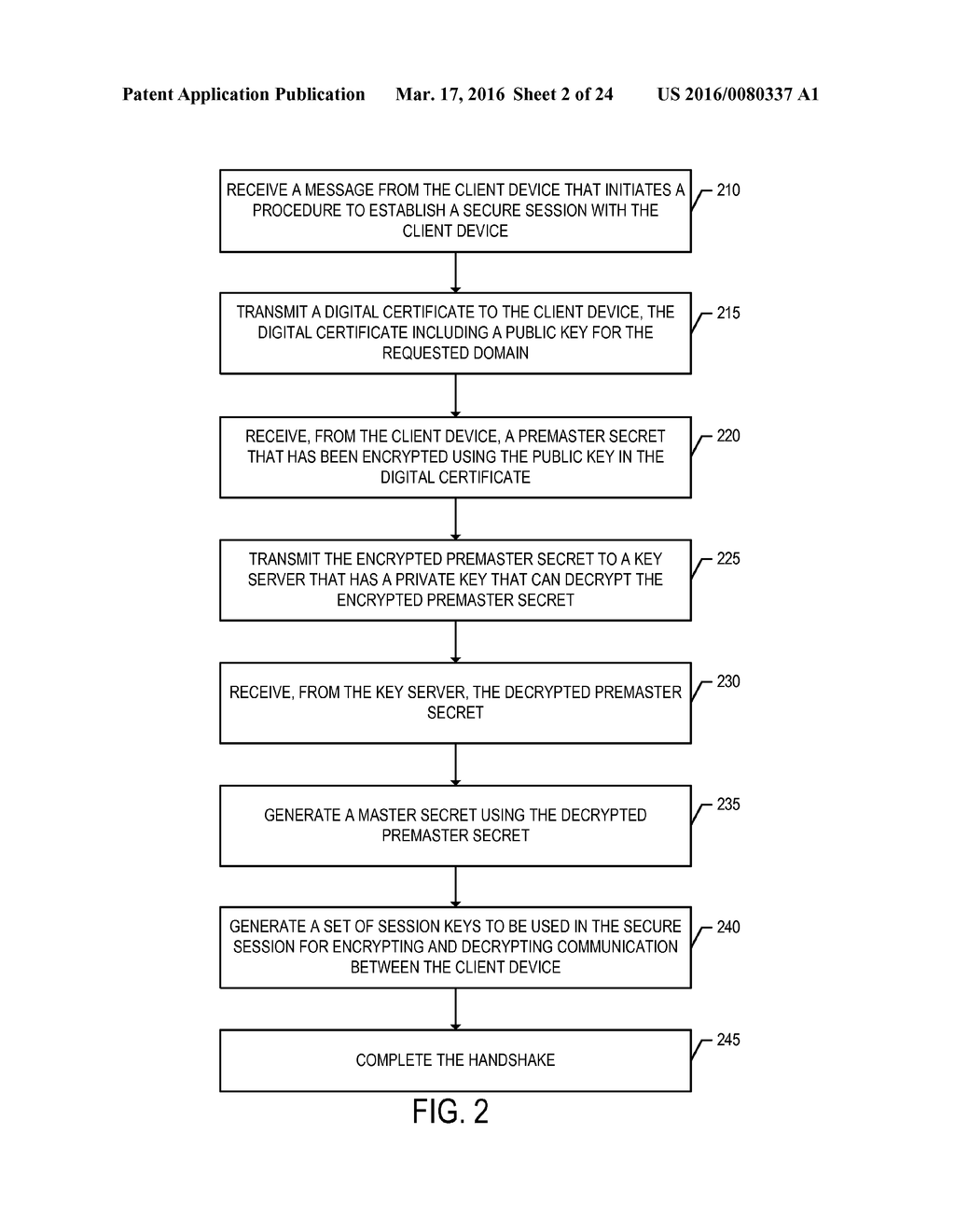 SECURE SESSION CAPABILITY USING PUBLIC-KEY CRYPTOGRAPHY WITHOUT ACCESS TO     THE PRIVATE KEY - diagram, schematic, and image 03