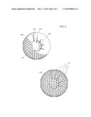 Ball with trajectory control for reconnaissance or recreation diagram and image