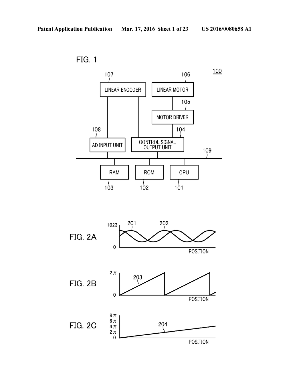 POSITION CONTROL DEVICE AND POSITION CONTROL METHOD, OPTICAL DEVICE, AND     IMAGE PICKUP APPARATUS - diagram, schematic, and image 02