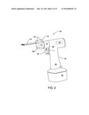 SURGICAL SAGITTAL SAW BLADE WITH FEATURES THAT FACILITATE DRIVING THE     BLADE IN A CROSSED LOOP PATTERN diagram and image