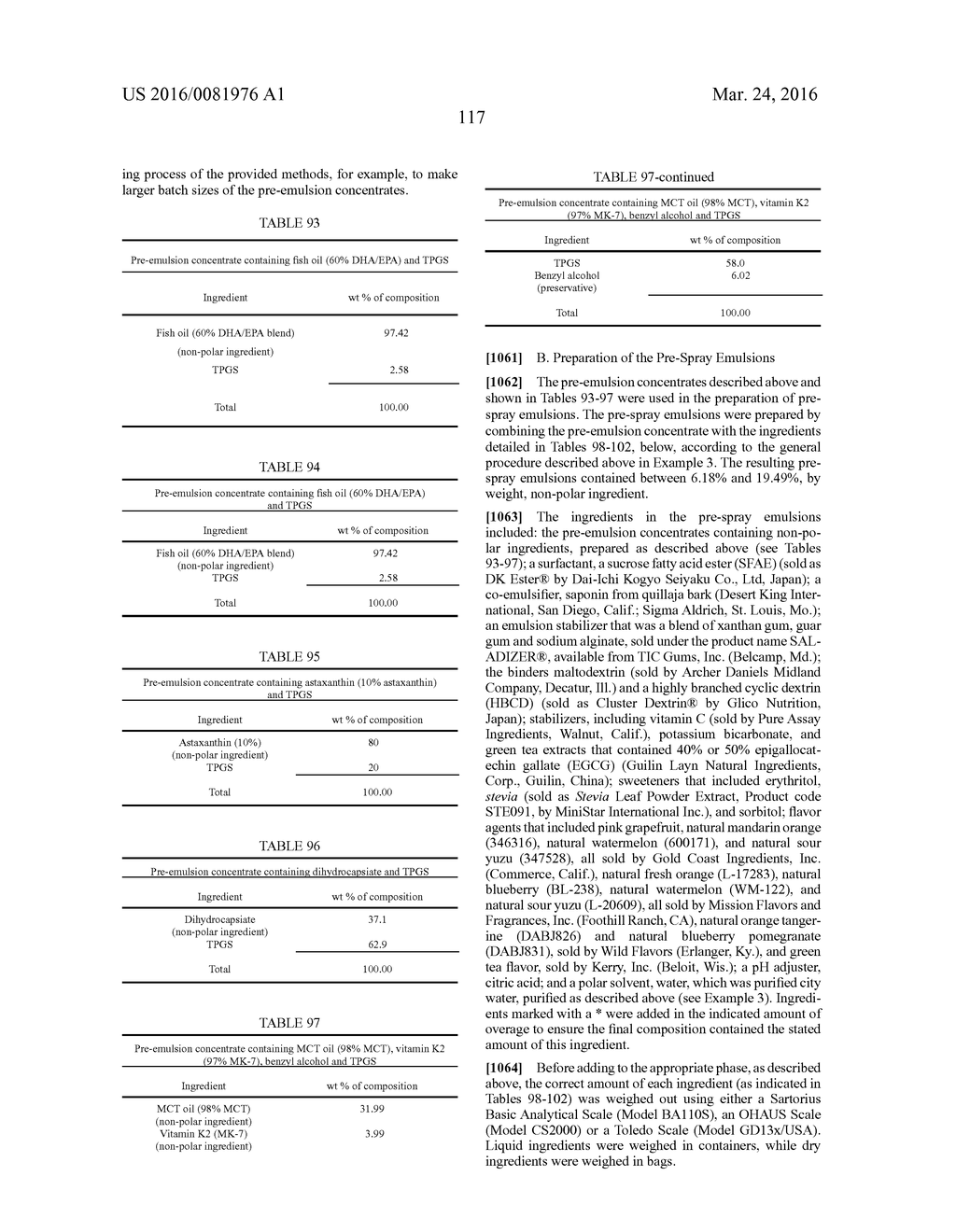 FORMULATIONS OF WATER-SOLUBLE DERIVATIVES OF VITAMIN E AND SOFT GEL     COMPOSITIONS, CONCENTRATES AND POWDERS CONTAINING SAME - diagram, schematic, and image 118