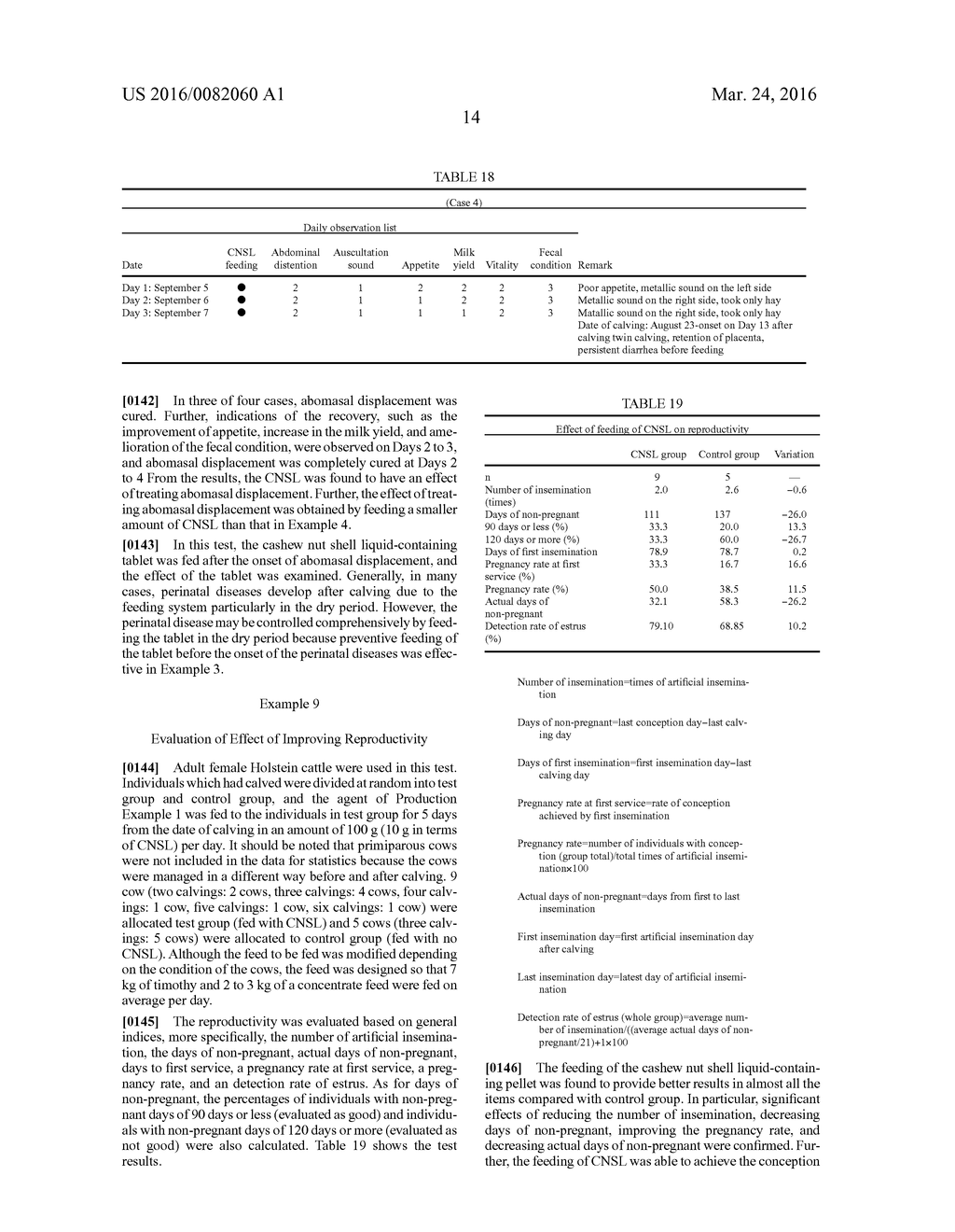 MILK YIELD AND/OR MILK QUALITY IMPROVING AGENT, PERINATAL DISEASE     PREVENTIVE OR THERAPEUTIC AGENT, AND REPRODUCTIVITY IMPROVING AGENT FOR     RUMINANT - diagram, schematic, and image 18