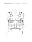 Arrangement of a Rear Axle Module on a Vehicle Body, and a Rear Axle     Module for Such an Arrangement and a Two-Axle, Two-Track Vehicle Which is     at Least Partially Driveable by Means of an Electric Motor and Has Such     an Arrangement diagram and image