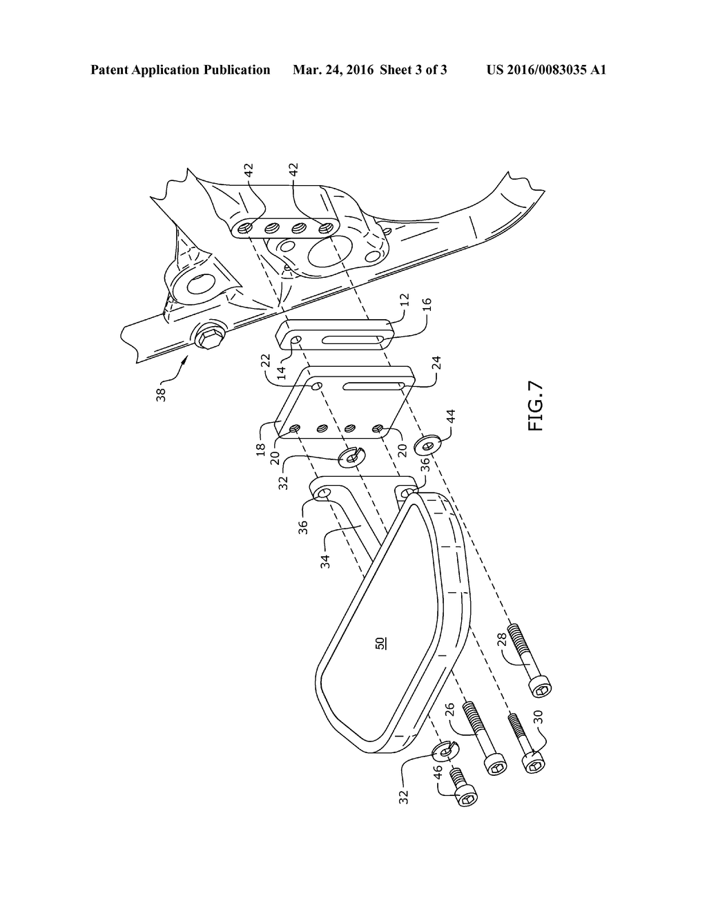 METHOD AND DEVICE FOR RELOCATING A MOTORCYCLE PASSENGER FLOORBOARD - diagram, schematic, and image 04