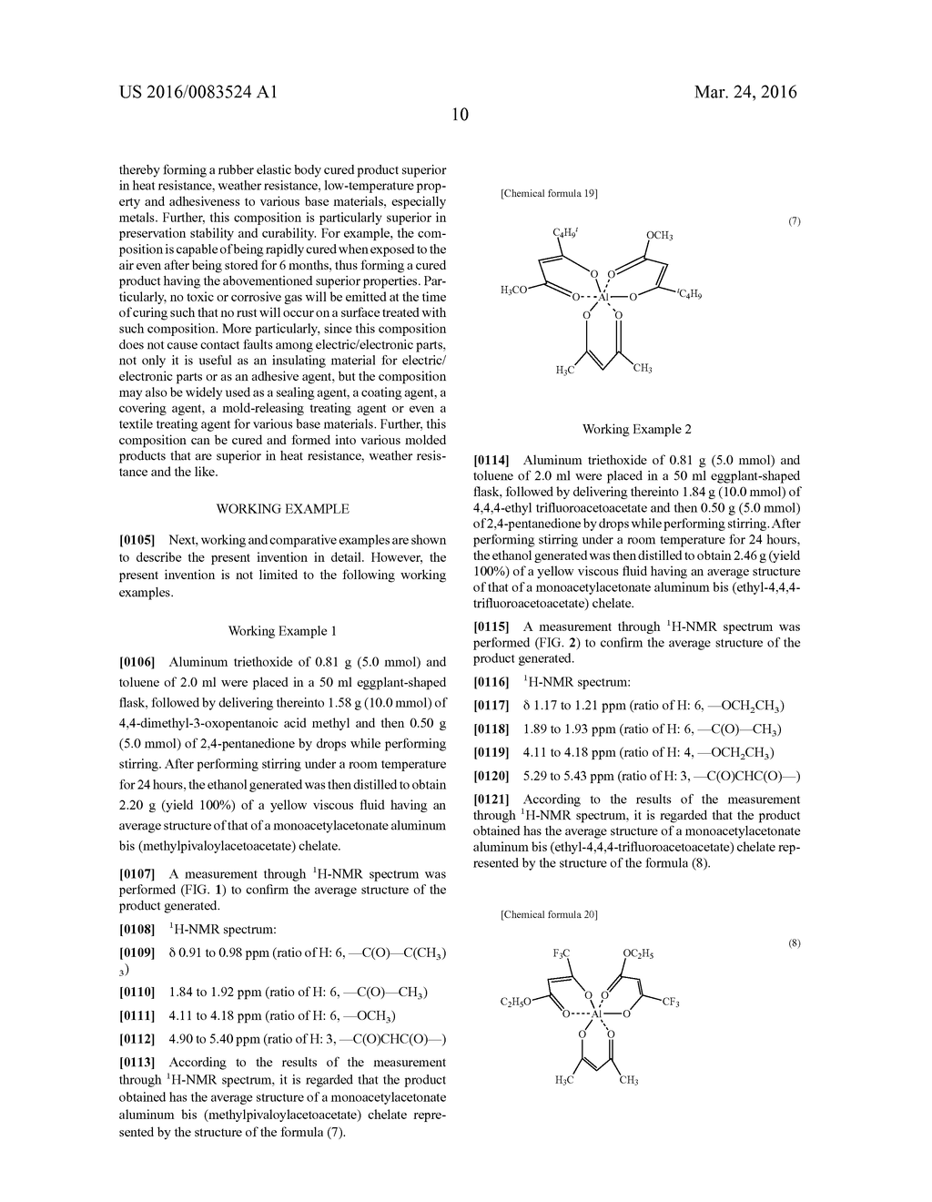 ALUMINUM CHELATE COMPOUND AND ROOM TEMPERATURE-CURABLE RESIN COMPOSITION     CONTAINING SAME - diagram, schematic, and image 14