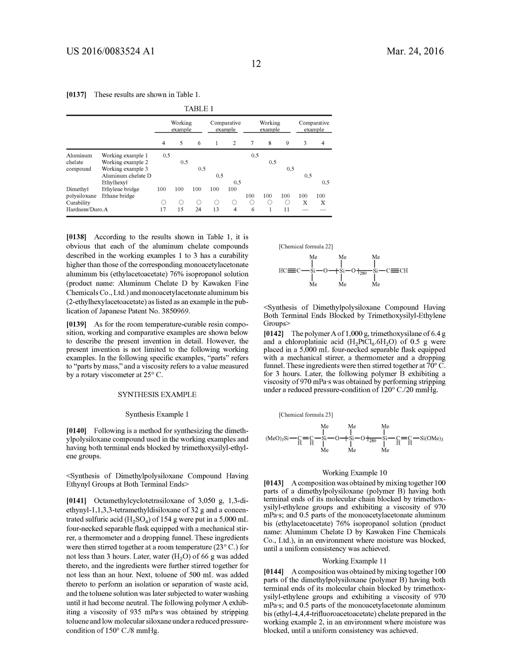 ALUMINUM CHELATE COMPOUND AND ROOM TEMPERATURE-CURABLE RESIN COMPOSITION     CONTAINING SAME - diagram, schematic, and image 16