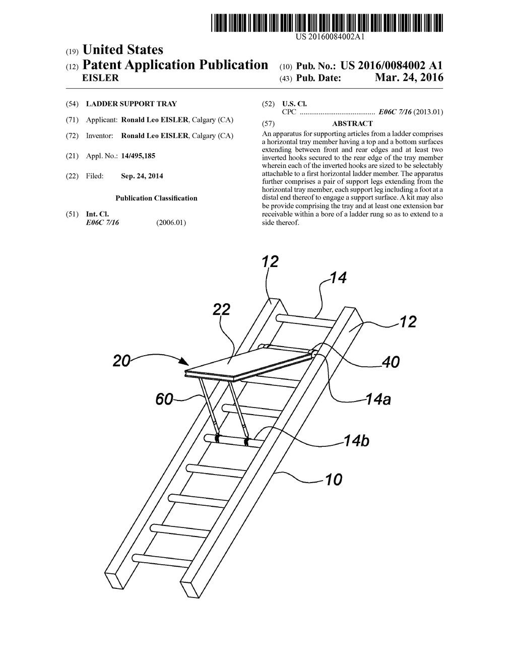 LADDER SUPPORT TRAY - diagram, schematic, and image 01