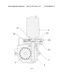 TRANSMISSION FOR A WHEELED VEHICLE WITH A WALKING DRIVER, AND WHEELED     VEHICLE EQUIPPED WITH SUCH A TRANSMISSION diagram and image