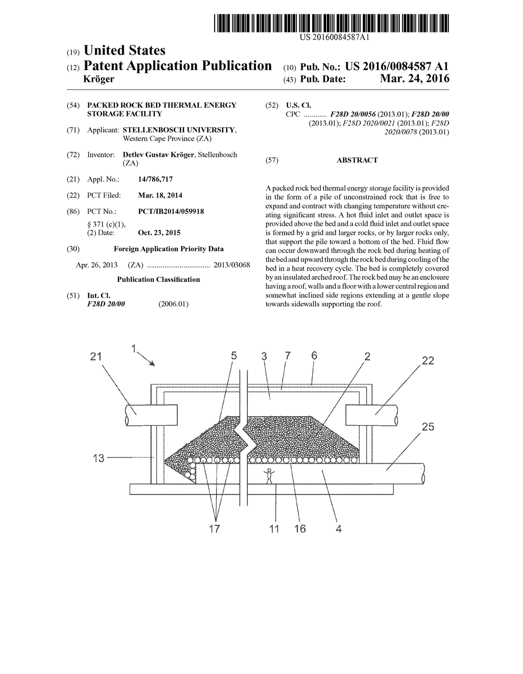 PACKED ROCK BED THERMAL ENERGY STORAGE FACILITY - diagram, schematic, and image 01