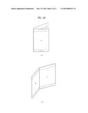 FOLDABLE DISPLAY DEVICE DISPLAYING STORED IMAGE BY FOLDING OR UNFOLDING     ACTION AND METHOD OF THEREFOR diagram and image