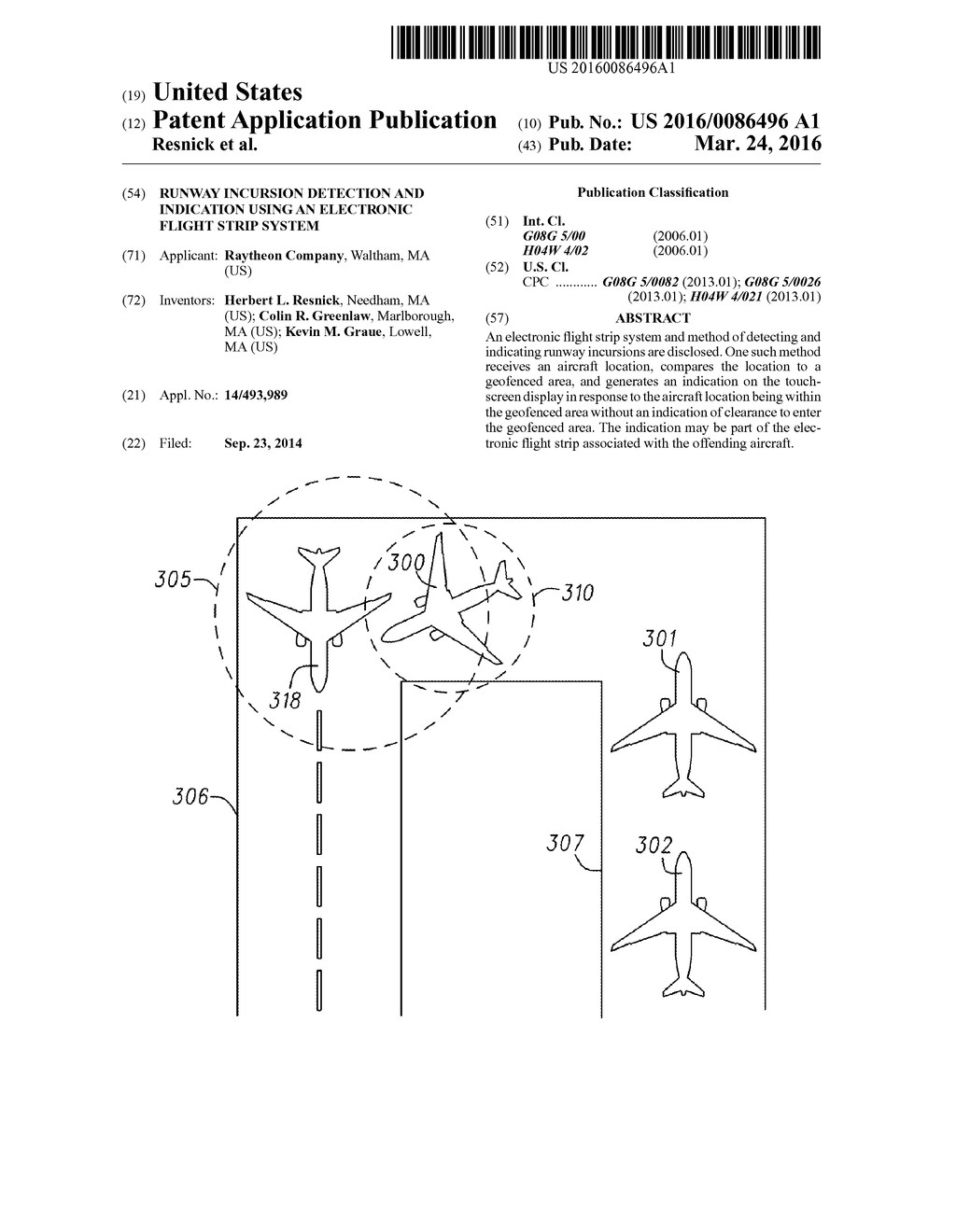 RUNWAY INCURSION DETECTION AND INDICATION USING AN ELECTRONIC FLIGHT STRIP     SYSTEM - diagram, schematic, and image 01