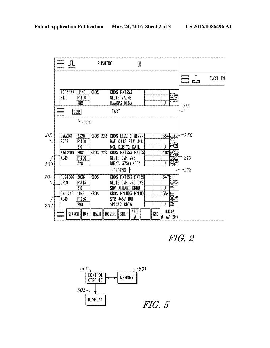 RUNWAY INCURSION DETECTION AND INDICATION USING AN ELECTRONIC FLIGHT STRIP     SYSTEM - diagram, schematic, and image 03