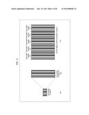 VIDEO DISPLAY METHOD USING VISIBLE LIGHT COMMUNICATION IMAGE INCLUDING     STRIPE PATTERNS HAVING DIFFERENT PITCHES diagram and image