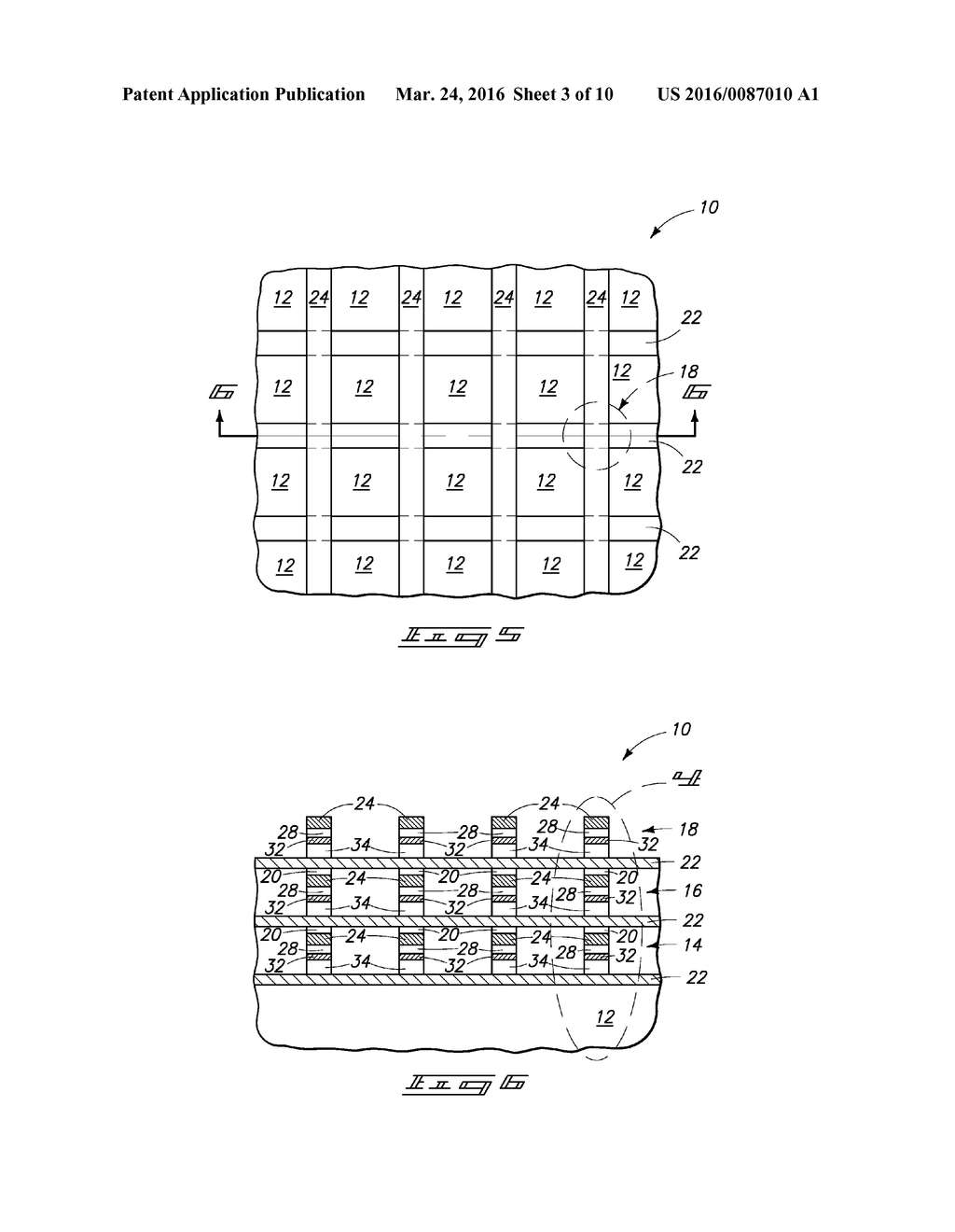 Semiconductor Constructions, and Methods of Forming Cross-Point Memory     Arrays - diagram, schematic, and image 04