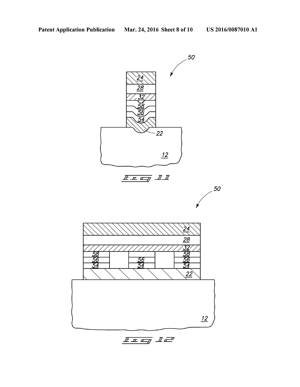 Semiconductor Constructions, and Methods of Forming Cross-Point Memory     Arrays - diagram, schematic, and image 09