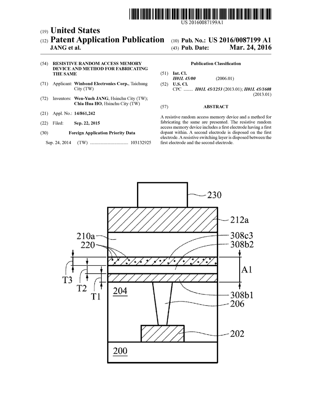 RESISTIVE RANDOM ACCESS MEMORY DEVICE AND METHOD FOR FABRICATING THE SAME - diagram, schematic, and image 01