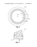 ELECTRIC MACHINE STATOR LAMINATION WITH DUAL PHASE MAGNETIC MATERIAL diagram and image