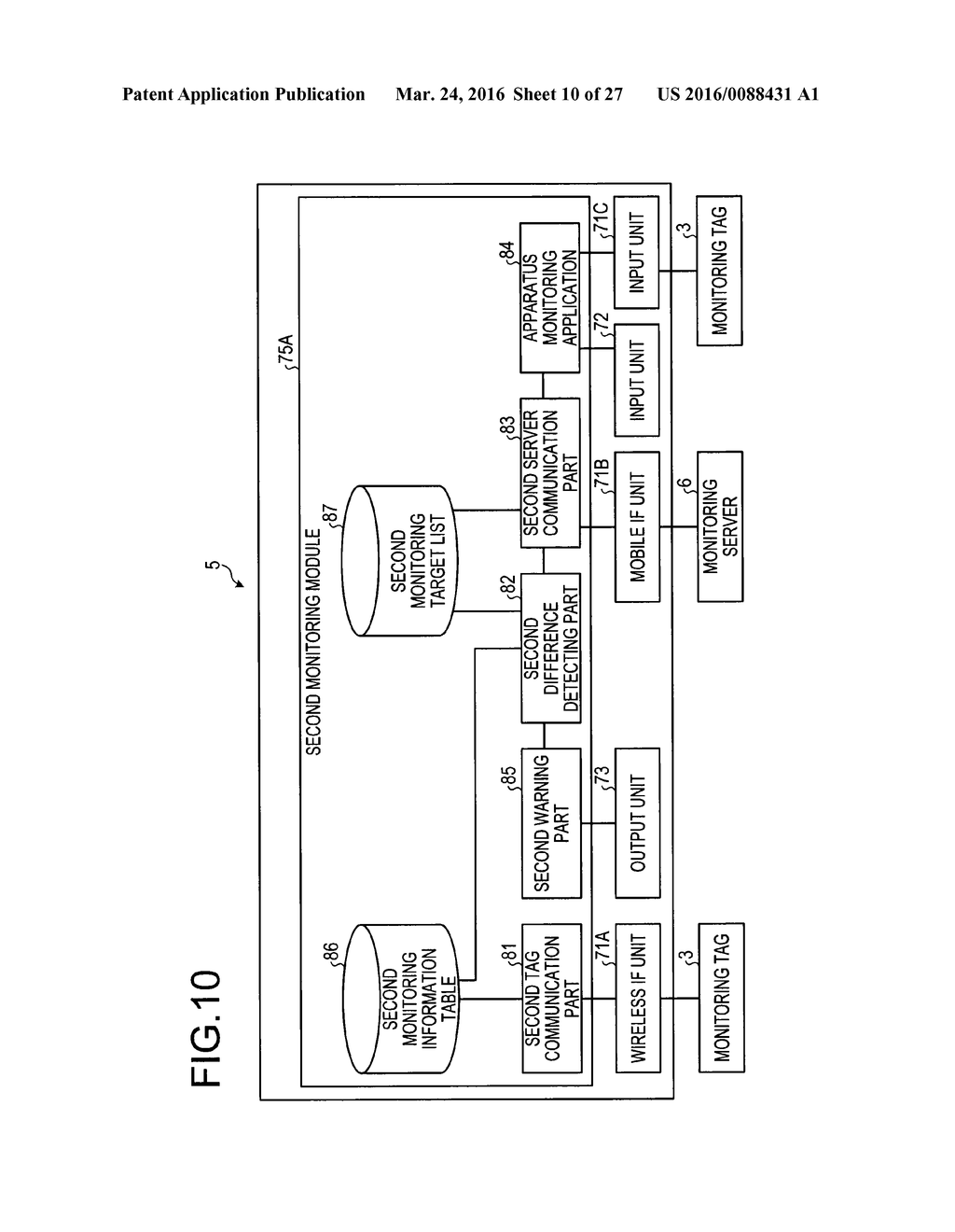 APPARATUS AND METHOD FOR MONITORING A LOCATION OF A MOVABLE INFORMATION     APPARATUS - diagram, schematic, and image 11