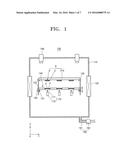 APPARATUS FOR MANUFACTURING DISPLAY DEVICE AND METHOD OF MANUFACTURING     DISPLAY DEVICE USING THE SAME diagram and image