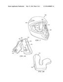 Helmet Having Magnetically Coupled Cheek Pads diagram and image