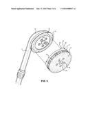 Shower Brush Having Interchangeable Cleaning Attachments diagram and image