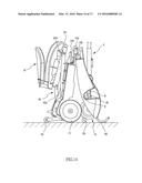 FOLDING DEVICE FOR POWER SCOOTERS diagram and image