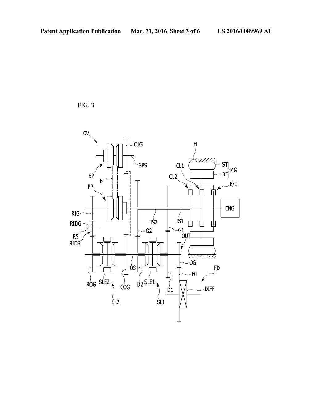 Power Transmission Apparatus for Hybrid Electric Vehicle - diagram, schematic, and image 04