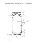 COMPRESSIBLE PLASTIC CONTAINER WITH BASE CUP diagram and image